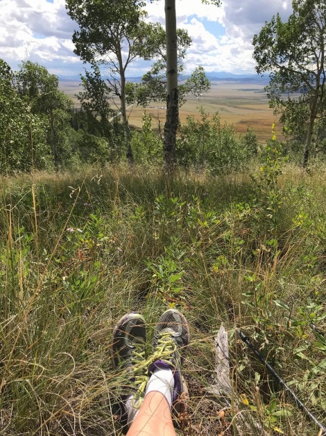 Devon reflecting on her adventure on Kenosha Pass